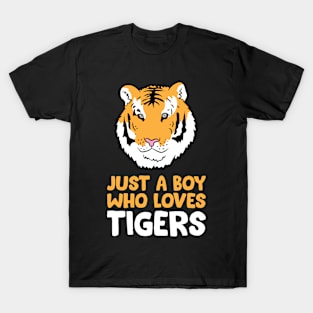 Just a Boy Who Loves Tigers Cute Tiger T-Shirt